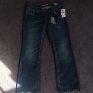 Seven7 Dark Blue Women's Boot Cut Jeans